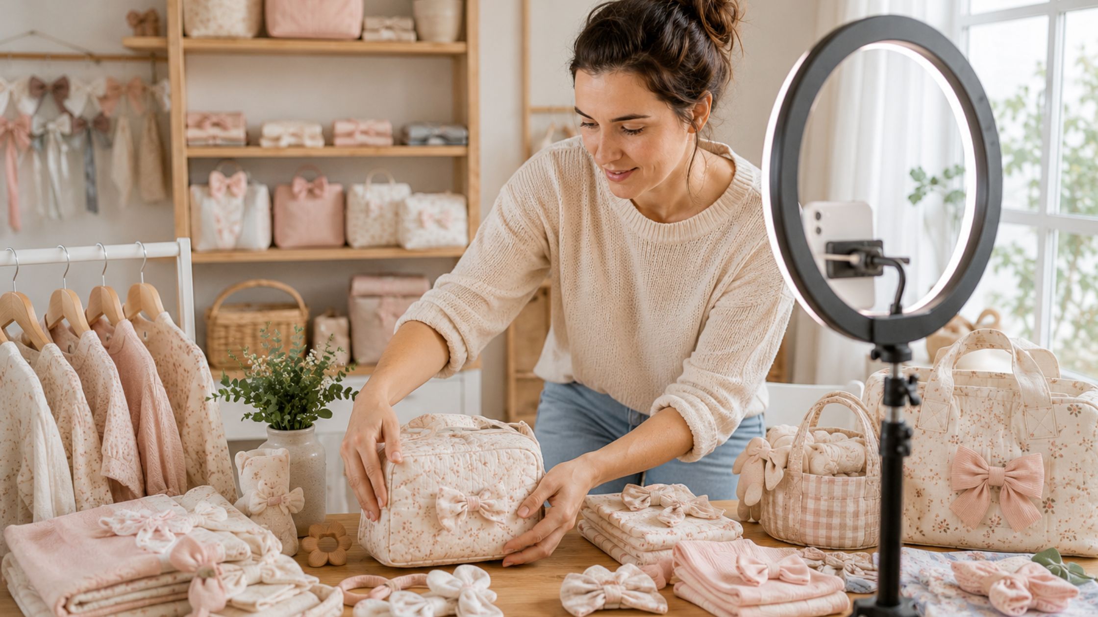 Como criar renda extra com costura infantil divulgando produtos nas redes sociais