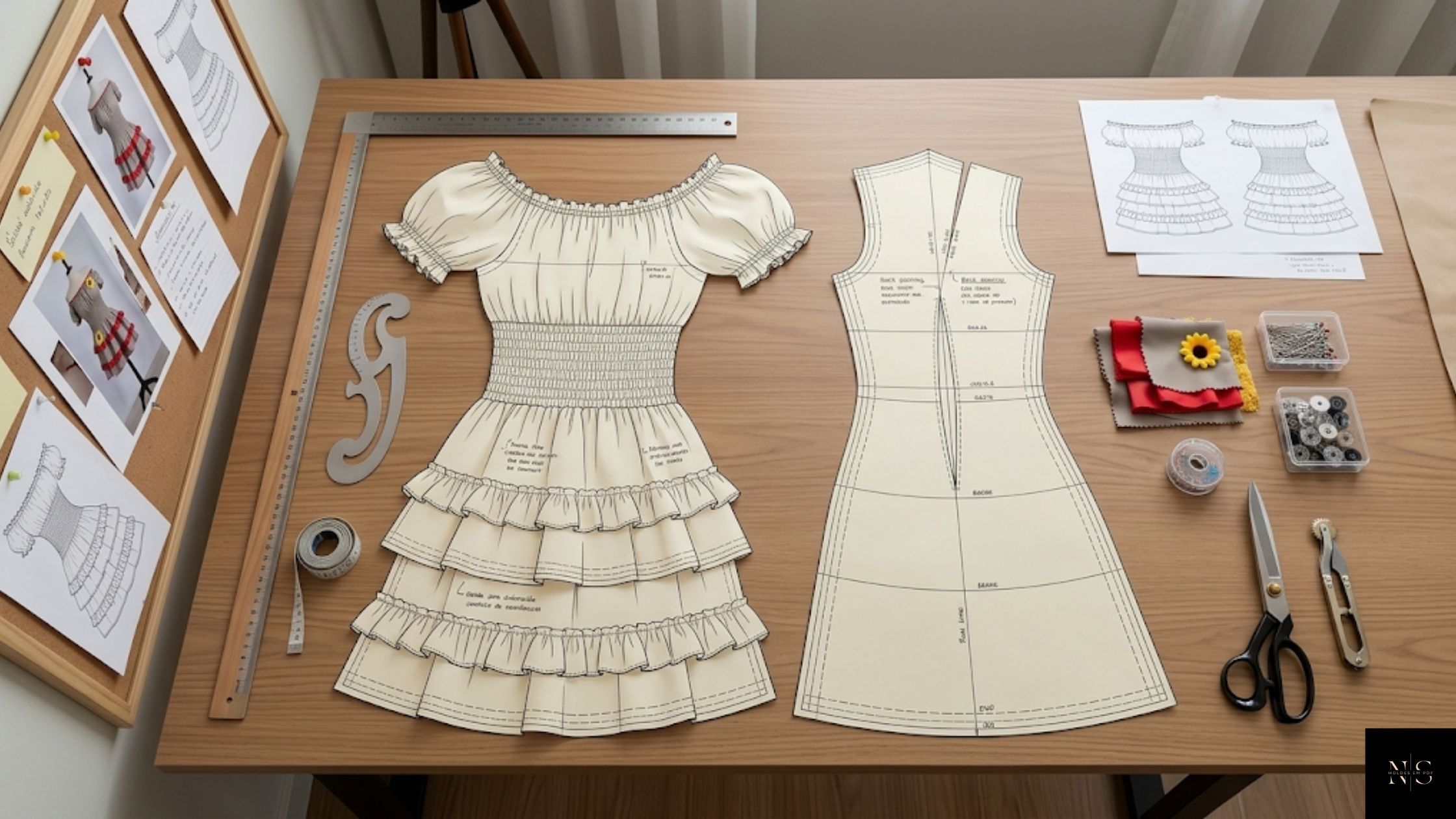 Molde em PDF Vestido Maria Bonita com modelagem profissional e caimento perfeito
