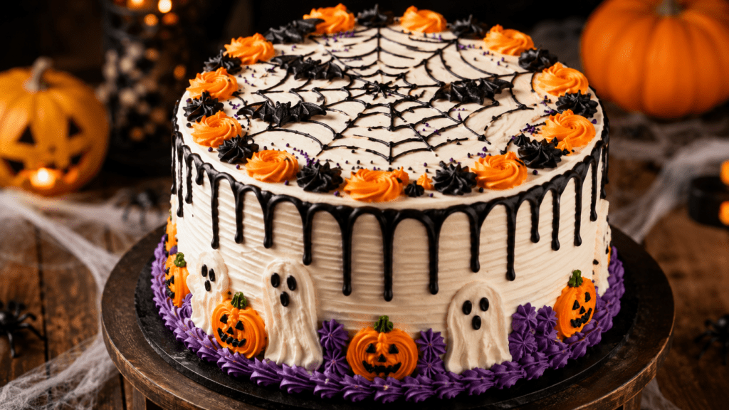 Bolo Halloween Decorado com Chantilly: Receita Fácil e Criativa